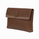 Brown Leather Clutch Suede for Women
