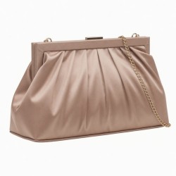 Satin Clutch Pleated Chain Strap for Women