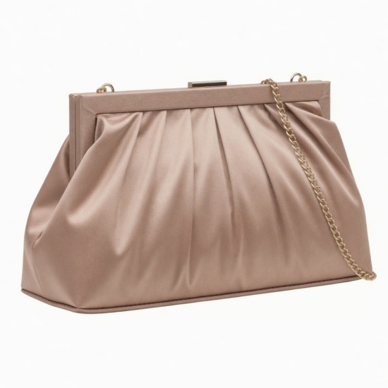 Satin Clutch Pleated Chain Strap for Women