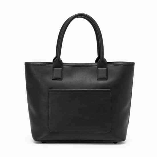 Faux Leather Tote Bag for Women