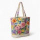 Multicolor Tote Bag Floral Shopping Flowers for Women