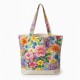 Multicolor Tote Bag Floral Shopping Flowers for Women
