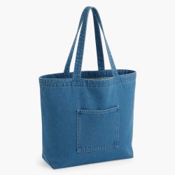 Blue Denim Tote Bag Vintage Retro for Women