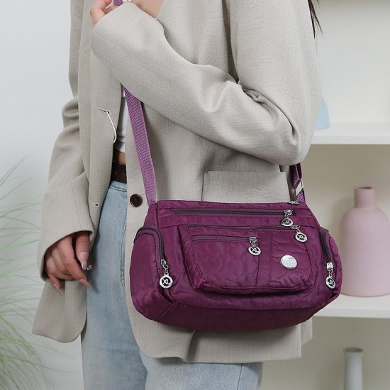 Crossbody Bag Nylon Zip Shoulder Strap for Women