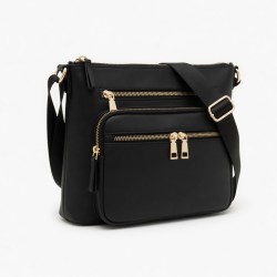 Crossbody Bag Zipped Multi Gold Zip for Women