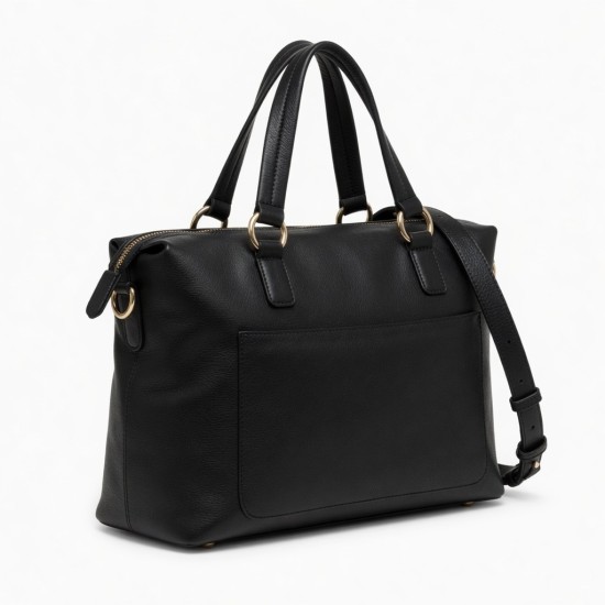 Black Handbag Initial Work for Women