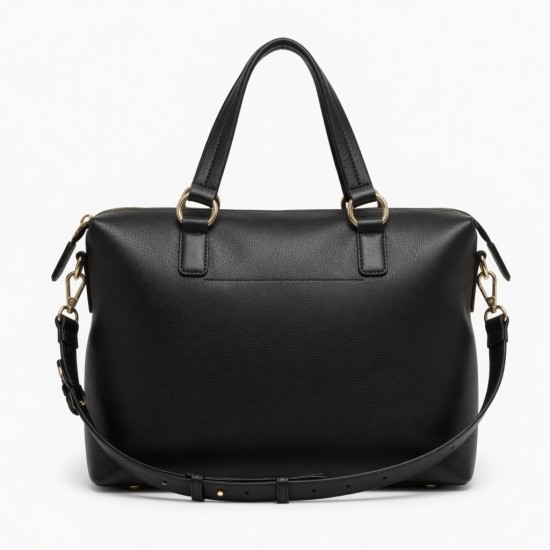 Black Handbag Initial Work for Women