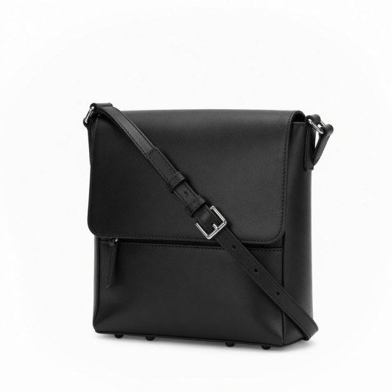 Black Leather Crossbody Bag Shoulder for Women