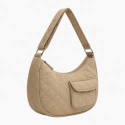 Quilted Shoulder Bag Crescent for Women