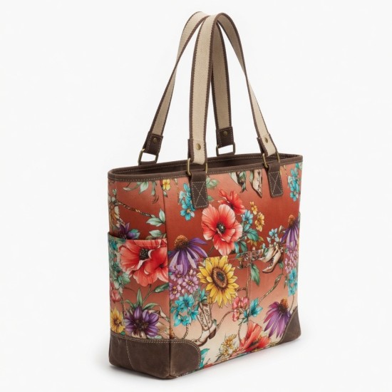 Multicolor Tote Bag Floral Western for Women