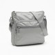 Crossbody Bag Silver Nylon Zip for Women