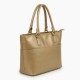 Gold Faux Leather Tote Bag for Women