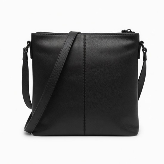 Leather Crossbody Bag Multi Zip for Women