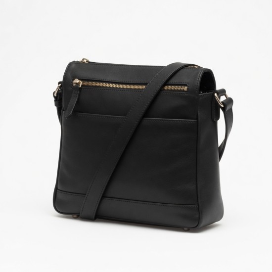 Leather Crossbody Bag Zipped for Women