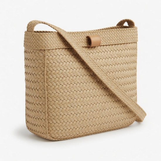 Straw Crossbody Bag Woven Knitted for Women