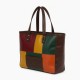 Multicolor Leather Tote Bag Block for Women