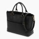 Black Leather Tote Bag Laptop for Women