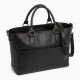 Black Leather Tote Bag Laptop for Women