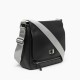 Leather Crossbody Bag Silver Nylon for Women